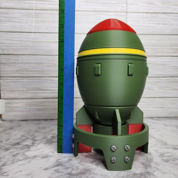 Fallout Mini Nuke Container 3D Printed Prop Container Planter Fat Man Ammo - Picture 7 of 9